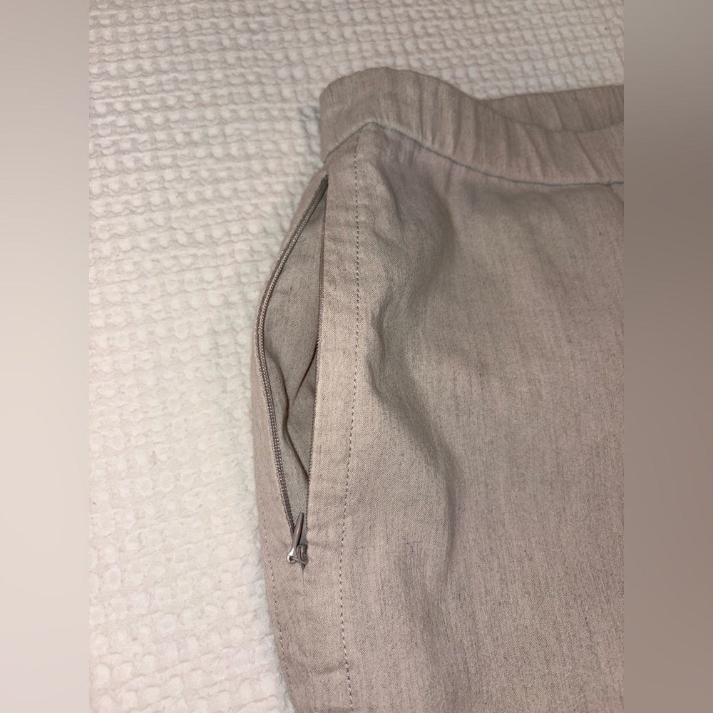 Theory Basic Pull On Pant Caliver Linen Blend Oat… - image 8